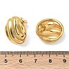 Textured Oval 304 Stainless Steel Stud Earrings for Women EJEW-K333-20G-5