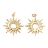 Rack Plating Brass Micro Pave Clear Cubic Zirconia Pendants KK-I706-16G-1