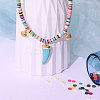 Flat Round Handmade Polymer Clay Beads LS-CLAY-R067-8.0mm-04-6