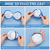 32Pcs 8 Colors Nylon Foldable Flying Disc or Fan with Storage Bag Assortment AJEW-BC0007-30A-4