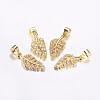 Long-Lasting Plated Brass Micro Pave Cubic Zirconia Pendants ZIRC-F069-36G-1