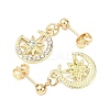 Alloy Crystal Rhinestone Dangle Stud Earrings EJEW-JE06657-03-4