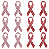 12Pcs 2 Colors Hot Glue & Rhinestone Sequin Patches PATC-FG0002-50-1