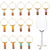 Brass Wine Glass Charms AJEW-GO00012-1