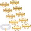 10Pcs Tube Brass Slide Lock Clasps KK-PH0014-45G-1