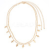 1Pc Alloy Double Layer Cross Charm Waist Chains AJEW-TA0002-20-1