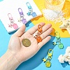 6Pcs Tortoise Luminous Resin Pendant Decorations HJEW-YW00192-5