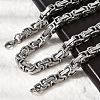 Non-Tarnish 201 Stainless Steel Byzantine Chain Necklaces NJEW-V0292-07-1