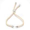 Cotton Cord Bracelet Making KK-F758-03K-P-1