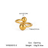 304 Stainless Steel Open Cuff Rings for Women DM3839-6-1