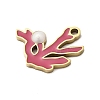 304 Stainless Steel Enamel Charms STAS-I336-03G-02-2