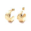 Ion Plating(IP) 304 Stainless Steel Chunky C-shape Stud Earrings EJEW-P198-05G-1