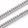 304 Stainless Steel Diamond Cut Cuban Link Chain Necklaces NJEW-JN03368-03-2
