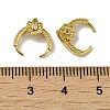 Flower Rack Plating Brass Micro Pave Cubic Zirconia Pinch Bails KK-P246-02G-3
