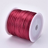 Round Nylon Satin Rattail Cord NWIR-WH0009-15A-04-2