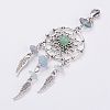 Natural Chip Gemstone Pendant Decorations X1-HJEW-JM00274-2