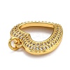 Brass Micro Pave Clear Cubic Zirconia Pendants ZIRC-J025-59G-3