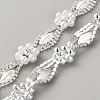 Alloy Rhinestone Link Chains LCHA-WH20001-01S-1