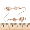 304 Stainless Steel Rhombus Dangle Earrings EJEW-Z129-12G-03-5