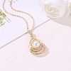 Teardrop Alloy Crystal Rhinestone Stud Dangle Earrings & Pendant Necklaces Sets WGE0910-01-3