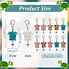 Alloy Enamel Sea Turtle with Number Pendant Locking Stitch Markers HJEW-PH01859-2