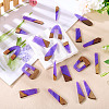 20Pcs 10 Styles Resin & Wood Pendants WOOD-TA0002-67A-5