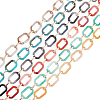   6 Strands 6 Colors Handmade Acrylic Paperclip Chains AJEW-PH0003-92-1