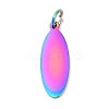 Ion Plating(IP) 304 Stainless Steel Stamping Blank Tag Pendants LS-STAS-I311-20B-RC-1