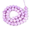 Anti-Tarnish Electroplate Glass Beads Strands X-GLAA-N010-10mm-07-4