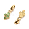 304 Stainless Steel Rhinestone Pendant Decorations STAS-M092-07G-4