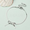 304 Stainless Steel Herringbone Chains Bracelets BJEW-C084-01P-2