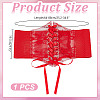 PVC Lace Up Elastic Corset Belts with Polyester Ribbon for Women AJEW-WH0678-79A-2