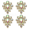 4Pcs Teardrop Shape Hotfix Rhinestone Iron on Patches PATC-FG0002-25B-1