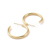 Brass Simple Ring Stud Earrings EJEW-P206-06G-2