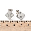 304 Stainless Steel Micro Pave Clear Cubic Zirconia Stud Earrings EJEW-Z089-25P-5