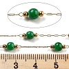 Handmade Round Dyed Natural Malaysia Jade Beaded Chains CHS-P019-08G-E-2