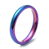 Ion Plating(IP) 304 Stainless Steel Flat Plain Band Rings STAS-I160-D-M-1