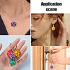 6Pcs 6 Colors Opaque Acrylic Pendants MACR-FP0001-25-2