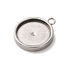 201 Stainless Steel Pendant Cabochon Settings STAS-D379-04E-P-2