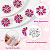 6Pcs Alloy Rhinestone Shank Buttons BUTT-FG0001-25A-3
