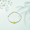 Resin Evil Eye & Acrylic Beaded Stretch Bracelet for Women BJEW-JB08609-02-2