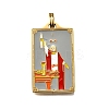 Tarot 304 Stainless Steel Enamel Pendants STAS-M119-07A-G-1