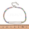 304 Stainless Steel Rhinestone Cup Chain Bracelets BJEW-G753-02P-01-5