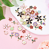 40Pcs 5 Styles Random Color Alloy Enamel Charms ENAM-YW0004-79B-2