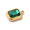 304 Stainless Steel Glass Pendants STAS-L022-062G-04-2