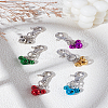 6Pcs 6 Colors Brass Bell Charms Pendant Decorations KEYC-LP0001-47-1