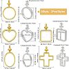 10Pcs 10 Style Zinc Alloy Pendant Cabochon Settings FIND-CA0005-85-2