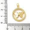 Brass Micro Pave Cubic Zirconia Enamel Pendants KK-G517-04G-01-3