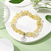 Natural Citrine Chip Beaded Stretch Bracelets BJEW-JB11133-03-2