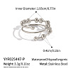 304 Stainless Steel Sliding Bead Finger Rings OK3512-3-2